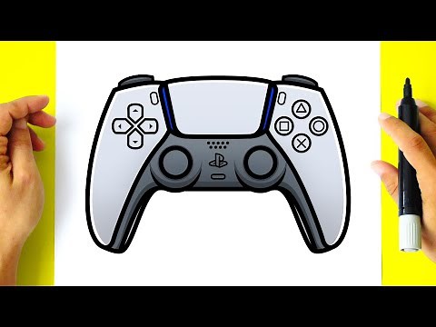 Como DESENHAR um CONTROLE de PS5 - Como DIBUJAR un CONTROL de PLAYSTATION 5
