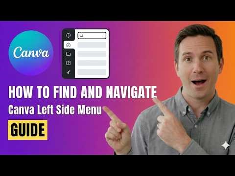 Canva Left Side Menu Guide | Complete Beginner Walkthrough