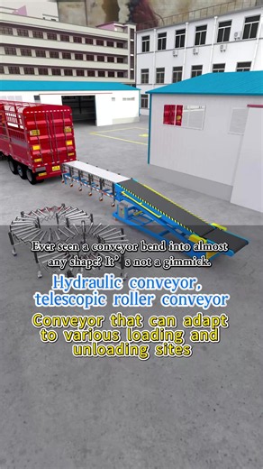 Not every loading area needs a straight conveyor. When the truck position, warehouse layout, or loading route changes, the conveyor can change with it. Extend it, curve it, adjust the height, and connect the loading point directly to the truck. One flexible conveyor system for different loading layouts. What does your loading area look like? Send us your layout. #MaterialHandling #TruckLoading #WarehouseAutomation #FlexibleConveyor #ConveyorSystems