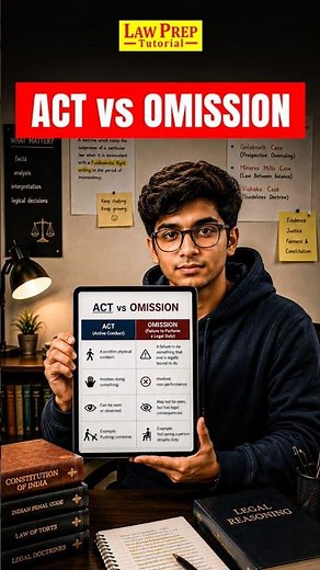Doing Nothing can also be a Crime? Act vs Omission Explained #shorts #clat2027