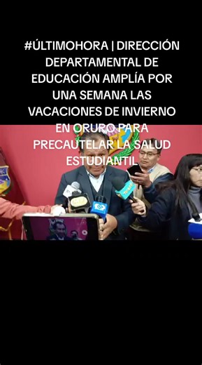 Vacaciones de invierno 2026 en Oruro: ampliación por una semana
