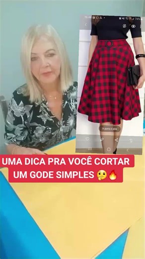 Dica de corte de godê simples - Passo a passo