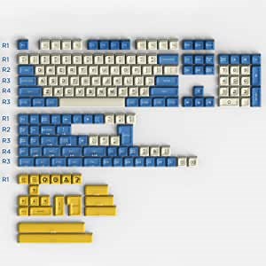 UK Keycaps 172 Keys SA Profile Double Shot Ares Godspeed 6.25u/7u ISO/ANSI Layout Suitable for Mechanical Keyboard Keycap GH60 GK64 RK61