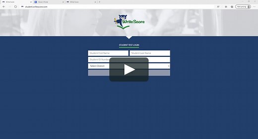 Instructions on how to take a GA Write Score Reading assessment