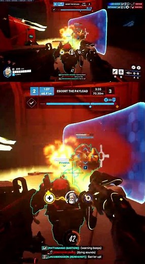 UNBELIEVABLE Reinhardt & Bastion ULT COMBO Wipes Entire Team! 🤯 #Overwatch2 #TeamWipe #UltimateCombo