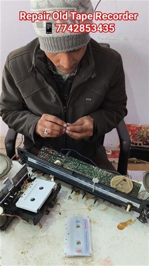 Repair Old Tape Recorder #vintage #tape #radio #music #repairing #old #memories #shorts #video