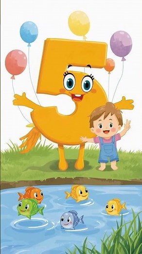 Number 5 Song for Toddlers 5️⃣ | Cartoon Learning #nurseryrhymes #toddlers #kidssongs #kidslearning