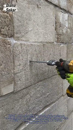 Fast Wall Anchoring with Impact Wrench 🔩 Efficient Masonry Installation