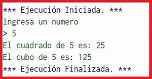 Diseñar un programa que calcule el cuadrado y el cubo de un número