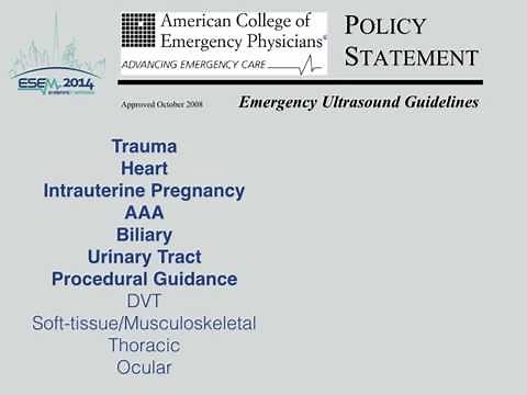 Introduction to Point Of Care Emergency Ultrasound