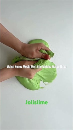 Honey Mochi Meets Matcha Water Slime 🍵