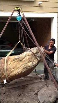 moving a large boulder with no heavy equipment