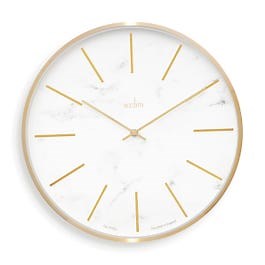 Acctim 40cm Luxe Marble Embossed Quartz Movement Wall Clock - Gold