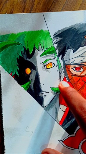 How to draw akatsuki member 😍#anime #akatsuki #shorts