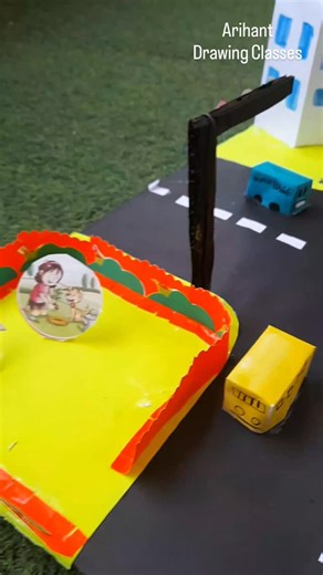 Rahul Unhone on Instagram: "Traffic signal project #schoolproject #trafficsignalprojects #viralart #sketching #craft"