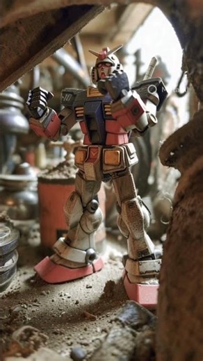 ৯০'স জাপানি ট্রান্সফর্মিং রোবট 🔥 Hand-Painted Mecha Diorama #ytshorts