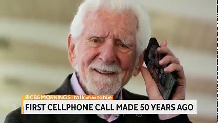 66K views · 1.2K reactions | 50 years ago, Martin Cooper, an engineer at Motorola, made the world's first cellphone call from the streets of New York City. The person on the other end of the line? The head of Bell Labs, Motorola's competitor, who was also working to perfect the technology. https://cbsn.ws/3U7mkZ4 | CBS Mornings | Facebook