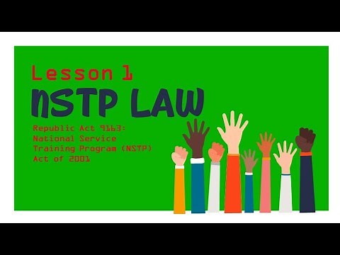Lesson 1: NSTP Law (Republic Act No. 9163)