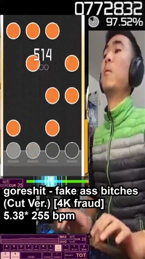 goresh!t - fake a$$ b!tche$ #osu #osumania #osugame #osumania4k #vsrg #rhythmgame #videogaming