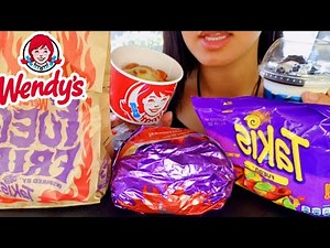 I Tried Wendy’s NEW Takis Fuego Meal | ASMR Eating Sounds REAL Crunches!