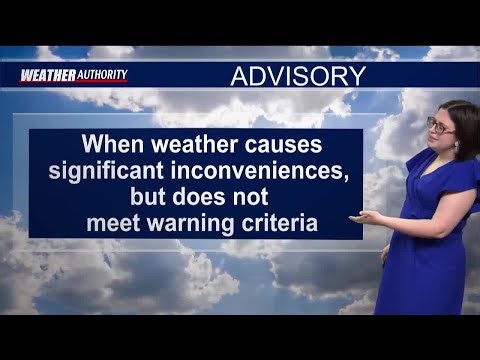 Explaining the differences between advisories, watches and warnings