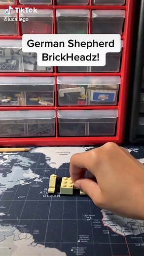 Adorable German Shepherd BrickHeadz Build | Lego Design