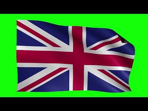United Kingdom Flag #3 - 4K Green screen FREE high quality effects