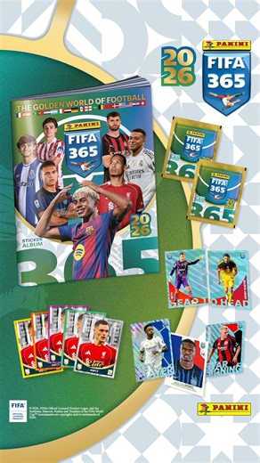 Panini UK & Ireland on Instagram: "The ultimate sticker collection - back for 2026! The brand-new Panini FIFA 365 2026 Official Sticker Collection is out now!🔥 Get ready to kick off the road to FIFA World Cup 2026™ with the most exciting sticker collection yet!🏆 The Panini FIFA 365 2026 Official Sticker Collection is packed full of the best teams, with loads of stickers and heaps of action! OUT NOW LINK IN OUR BIO🔗"