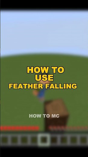How to use feather falling in minecraft | #shorts #minecraft