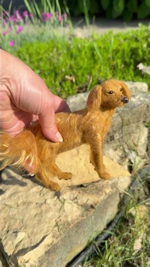 Handmade Needle Felted Golden Retriever
