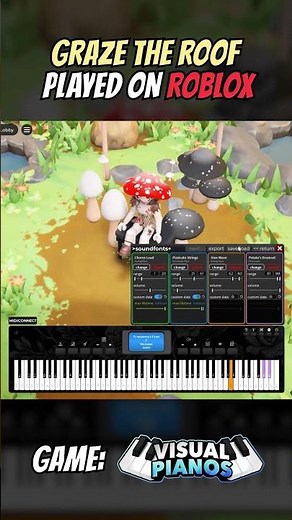 Graze The Roof played on Roblox #piano #roblox #visualpianos #virtualpiano #pvz #plantsvszombies