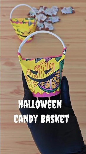DIY Halloween Candy Basket from Paper Cup 🎃 | Easy Halloween Craft Idea