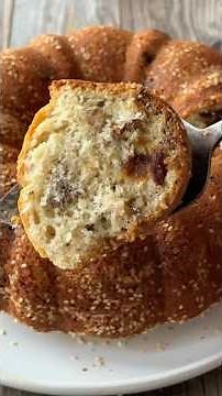 Fluffy tahini date cake with dates & walnuts—easy and delicious!