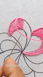143K views · 1.2K reactions | Flower Embrodery !!! Flower Stitch,Flower Video,Flower Hand Embroidery Designs shorts | Rup Handicraft | Facebook