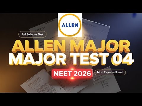 Allen Major Test 04 || Pdf With Answer Key And Solution || Paper Analysis #neet #allen #testseries