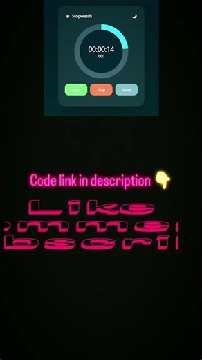 Stopwatch ⏱️ app Using HTML CSS JavaScript #coding #stopwatch #html #css #javascript #webapp #web