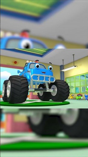 Monster Truck has a Makeover | Animal for Kids | Truck and Bus Cartoon | Gecko's Garage #shorts