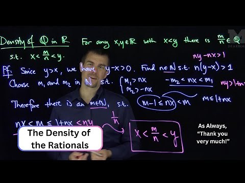 The Density of the Rational Numbers in the Real Numbers