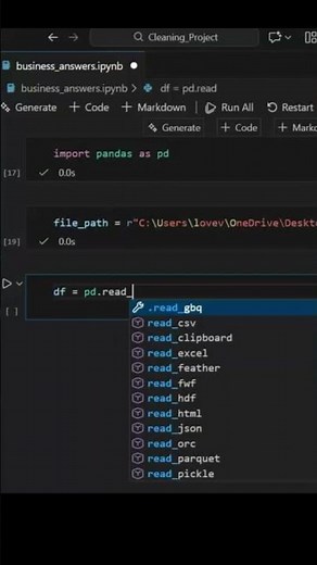 How to Load a CSV File in Jupyter Notebook Using VS Code #dataanalytics #excel