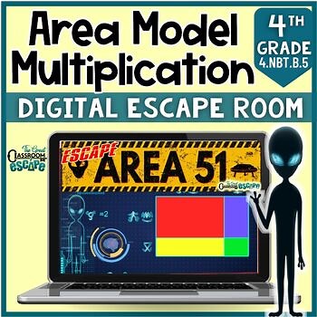 Area Model Multiplication Escape Room 4th Grade Double-Digit Multiplication