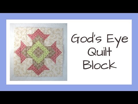 How to Make the God's Eye Quilt Block Video Tutorial