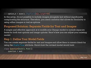 How to Integrate ImageField with CharField in Django Models for E-Learning Websites