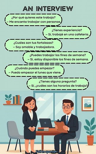 Job Interview in Spanish | 6 Easy Questions for Beginners | Fall in Spanish