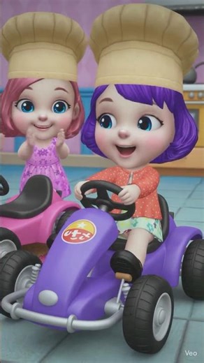 The Real Cake Maker 3D Movie (2023) Blue Kart Pink Kart Purple