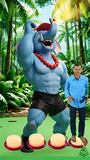 I Jump Button | Elephant, Cat, Dog & alien