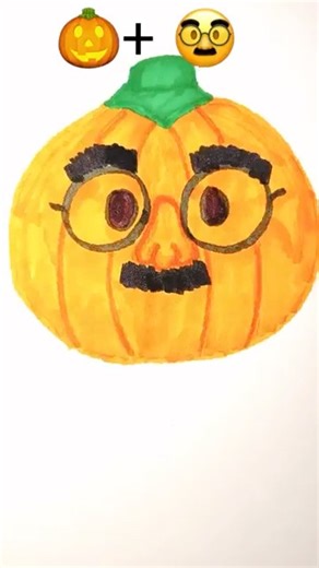 🎃 Pumpkin with a Funny Face Drawing | Easy Halloween Art