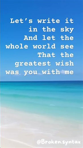 LET’S WRITE IT IN THE SKY #lovesong #newhitsong romanticsong