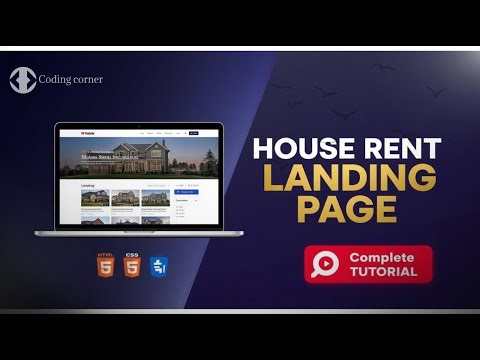 Real Estate House Rent Landing Page Tutorial | HTML CSS JavaScript Complete Website