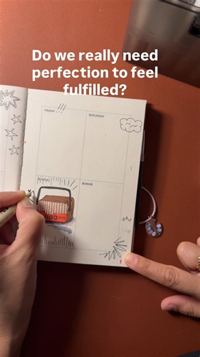 Swarnima Telang on Instagram: "Do we really need perfection to feel fulfilled?? Art supplies : @typo_australia . . #itsahappyworld #illustration #doodles #art #artreels"