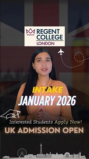 Study in UK January 2026 Intake | Regent College London | Get £5000 Scholarship & Work Opportunities